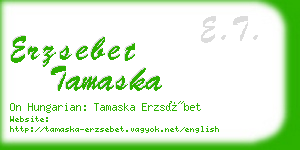 erzsebet tamaska business card